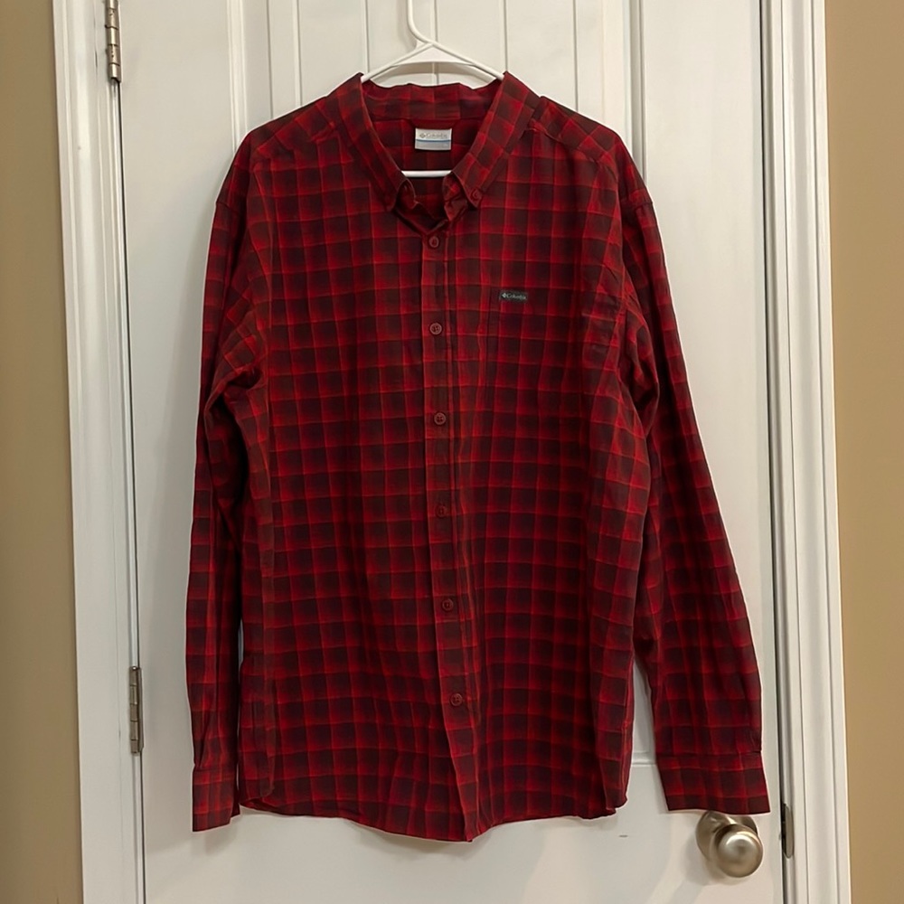 Lacoste Men's Red Checkered Shirt